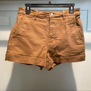 Everlane cotton twill high rise shorts